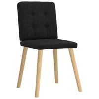 Eetkamerstoelen 6 st stof zwart - thumbnail
