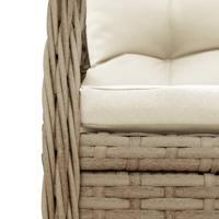 7-delige Tuinset met kussens poly rattan beige - thumbnail