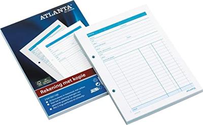 Rekeningblok Djois Atlanta A5 50x2vel met carbon | 5 stuks Rekeningblok Djois Atlanta A5 50x2vel met carbon | 5 stuks