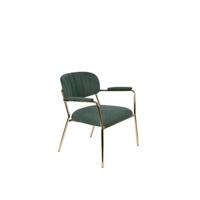 ZILT Fauteuil 'Kolten' met armleuning, kleur Goud/Donkergroen - thumbnail