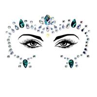3 PC'S voorhoofd groene Masquerade make-up acryl gezicht sticker stijl: YT-31 - thumbnail