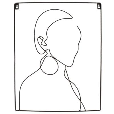 Mica Decorations Shade Muurdecoratie - L40 x H50 cm - Metaal - Zwart