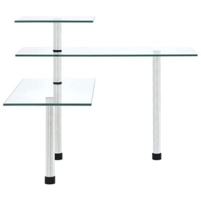 VidaXL Hoekkastje keuken 3-laags gehard glas