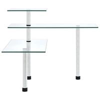 VidaXL Hoekkastje keuken 3-laags gehard glas - thumbnail