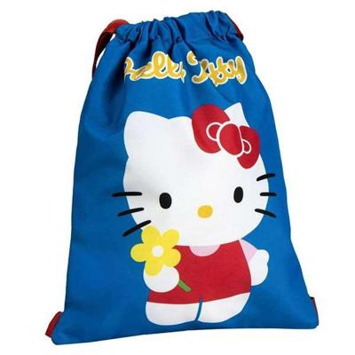 Rugtas met Koordjes Hello Kitty Blauw 27 x 33 cm