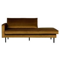 WOOOD Daybed 'Rodeo' Links, Velvet, kleur Honey (geel) - thumbnail