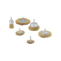 Topgear staalborstels 6-delig met stift - thumbnail