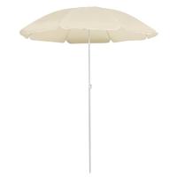 VidaXL Parasol met stalen paal 180 cm zandkleurig - thumbnail