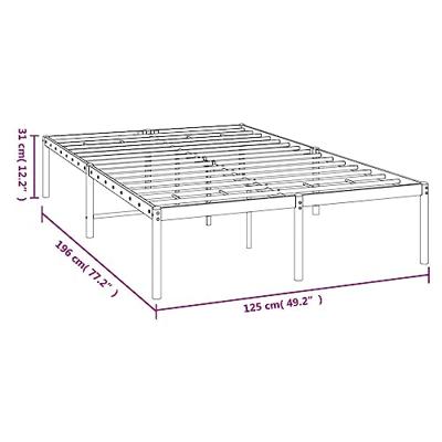 Bedframe metaal zwart 120x190 cm