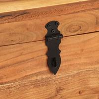 Opbergbox 39x28x31 cm massief acaciahout - thumbnail