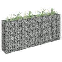 Gabion plantenbak verhoogd 180x30x90 cm gegalvaniseerd staal - thumbnail