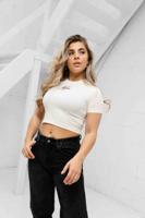 Malelions Signature Crop Top Dames Gebroken Wit - Maat S - Kleur: Wit | Soccerfanshop - thumbnail