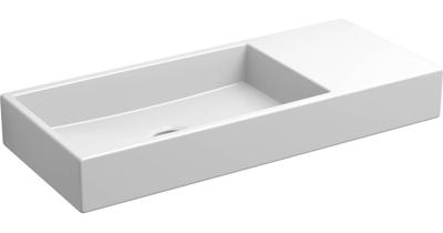 Clou Mini Wash Me fontein 45x19cm zonder kraangat en plug kranenbank rechts Keramiek Wit CL/03.03137