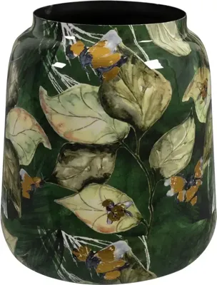 TS Collection bloempot bee metaal 21x24cm groen