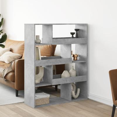 Boekenkast 100x33x187,5 cm bewerkt hout betongrijs