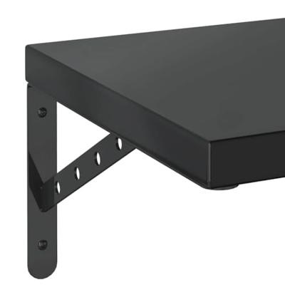 Wandschappen 2 st 100x30 cm roestvrijstaal zwart