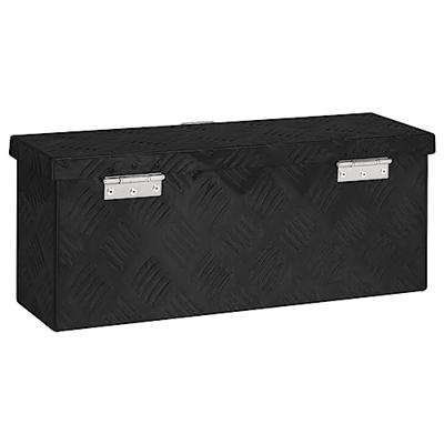 VidaXL Opbergbox 50x15x20,5 cm aluminium zwart