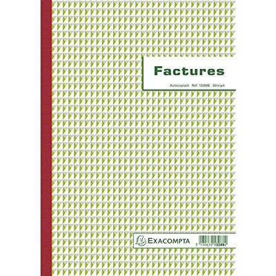 Exacompta facturen, ft 29,7 x 21 cm, tripli, Franstalig Exacompta facturen, ft 29,7 x 21 cm, tripli, Franstalig