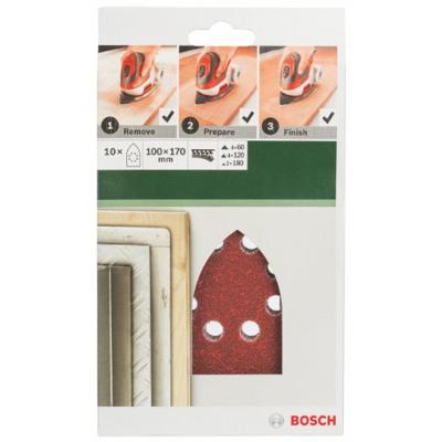 Bosch Accessoires Schuurbladenset | 100X170 | Rw | 8 Gaten | Velc | 10-delig - 2609256A79