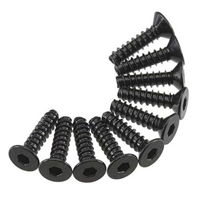 M3x12mm Hex Socket Tapping Flat Head (Black) (10pcs) (AXA466)