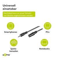 goobay 3,5 mm Jack verlengkabel - thumbnail