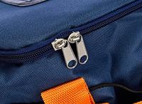 Borsteltas 27 x 22 x 22cm d.blauw/oranje - thumbnail