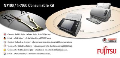 Consumable Kit - Kit met verbruiksartikelen voor scanner - voor de Fujitsu fi-7030, N7100 Consumable Kit - Kit met verbruiksartikelen voor scanner - voor de Fujitsu fi-7030, N7100