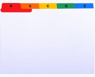 Exacompta tabbladen AZ voor systeemkaartenbakken, 25 tabs, ft A6