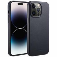 Accezz MagSafe Leather Backcover iPhone 14 Pro Max Telefoonhoesje Zwart - thumbnail