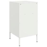 Nachtkastje 36x39x68 cm staal wit - thumbnail