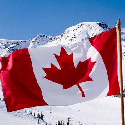 Polyester materiaal Canada vlag grootte: 150 * 90cm