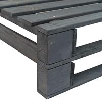 Tuinhoekbank pallet hout grijs - thumbnail