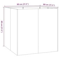 Plantenbak 80x80x80 cm staal wit - thumbnail