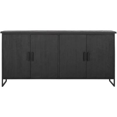 DTP Home Dressoir 'Beam' Teakhout, 190cm, kleur Zwart DTP Home Dressoir 'Beam' Teakhout, 190cm, kleur Zwart