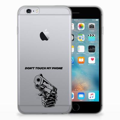 Apple iPhone 6 | 6s Silicone-hoesje Gun Don't Touch My Phone Apple iPhone 6 | 6s Silicone-hoesje Gun Don't Touch My Phone