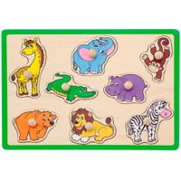 Houten knoppuzzel. 4 assortie. 3+ - thumbnail