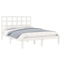 Bedframe massief hout wit 120x190 cm - thumbnail