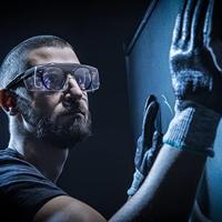 Univet 5X7 5X7-01-00 Overzetbril Met anti-condens coating, Incl. UV-bescherming Zwart, Oranje EN 166 DIN 166 - thumbnail