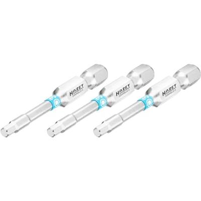HAZET Bit 2204NSLG-3/3 · 1/4 inch (6,3 mm) zeskant massief · Binnen-zeskant-profiel · 3-delig · SW 3 mm