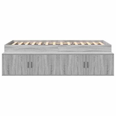 Opbergbedframe met opslag Grijs sonoma 90 x 190 cm Bewerkt hout