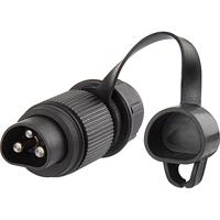HERTH+BUSS stekker 3-pin plug plastic - thumbnail