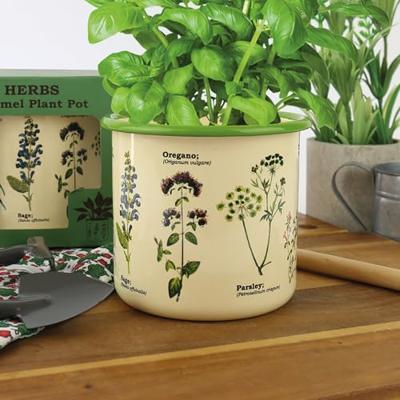 Gift Republic Kruiden - Emaille Bloempot - thumbnail