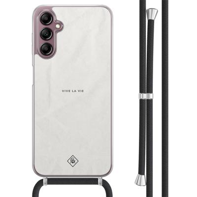 Samsung Galaxy A14 hoesje met koord - Vive la vie