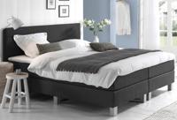Dreamhouse - Falco Comfort Boxspring - Lederlook Zwart - 80 x 210 / zonder montage - thumbnail