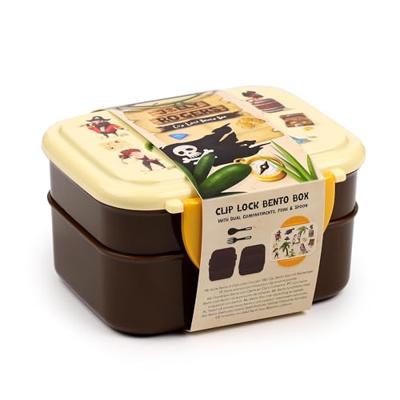 Jolly Rogers Piraat Clip Bento Box Lunchtrommel met bestek