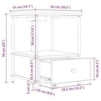 Nachtkastje met Oplaadstation Sonoma eiken Bewerkt hout - thumbnail