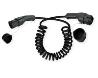 ROLINE Auto oplaadkabel Type2, 3-fase, 480VAC (3P+N+E), 16 A, 11 kW, spiraalkabel (bruikbaar 1,8m) - thumbnail