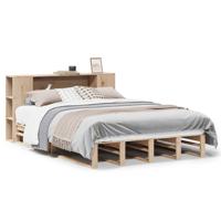 Bed met boekenkast zonder matras massief hout 140x200 cm - thumbnail