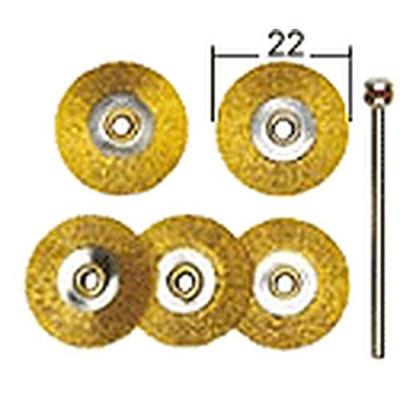 PROXXON borstelwiel set brass round brush set d=22mm 5 pcs.