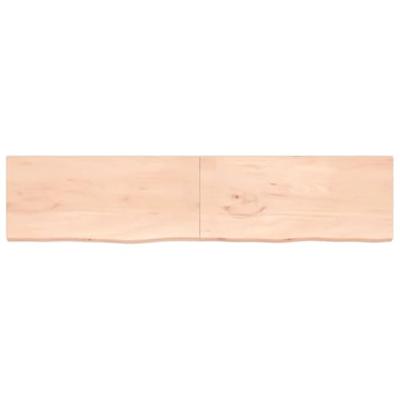 VidaXL Wastafelblad 220x50x(2-4) cm onbehandeld massief hout